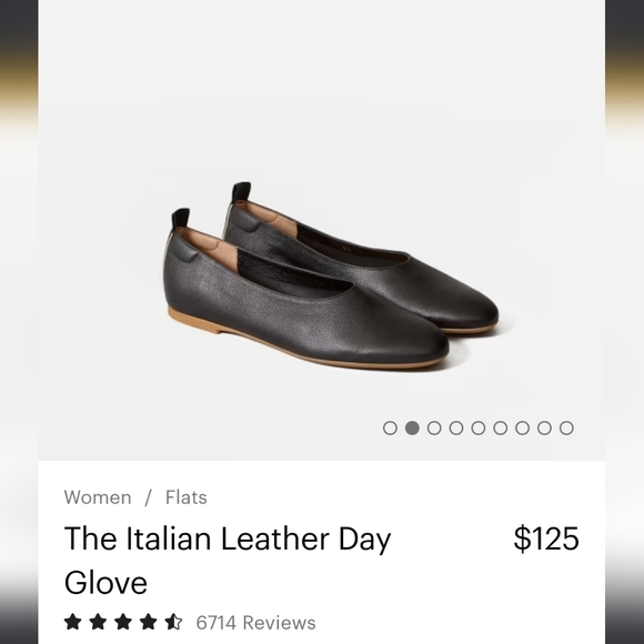 Everlane Shoes - NEW Everlane Italian Leather The Day Glove Flats Black Size 7.5